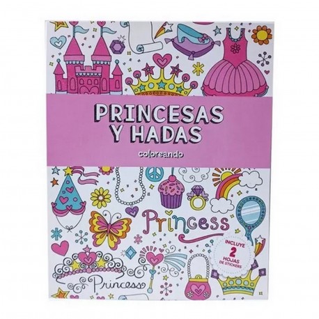 2033 Coloreando Princesas Y Hadas Con Stickers