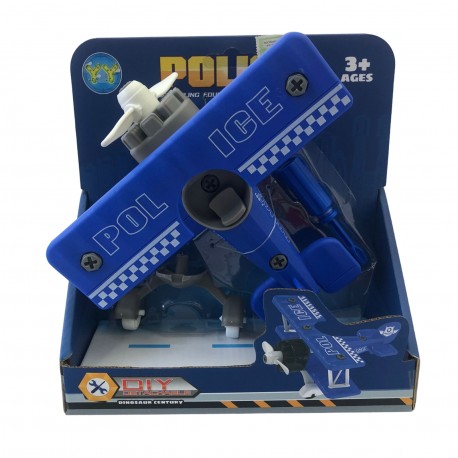 Bl8283 Avioneta Policia Diy 21*9.5*21Cm Cm