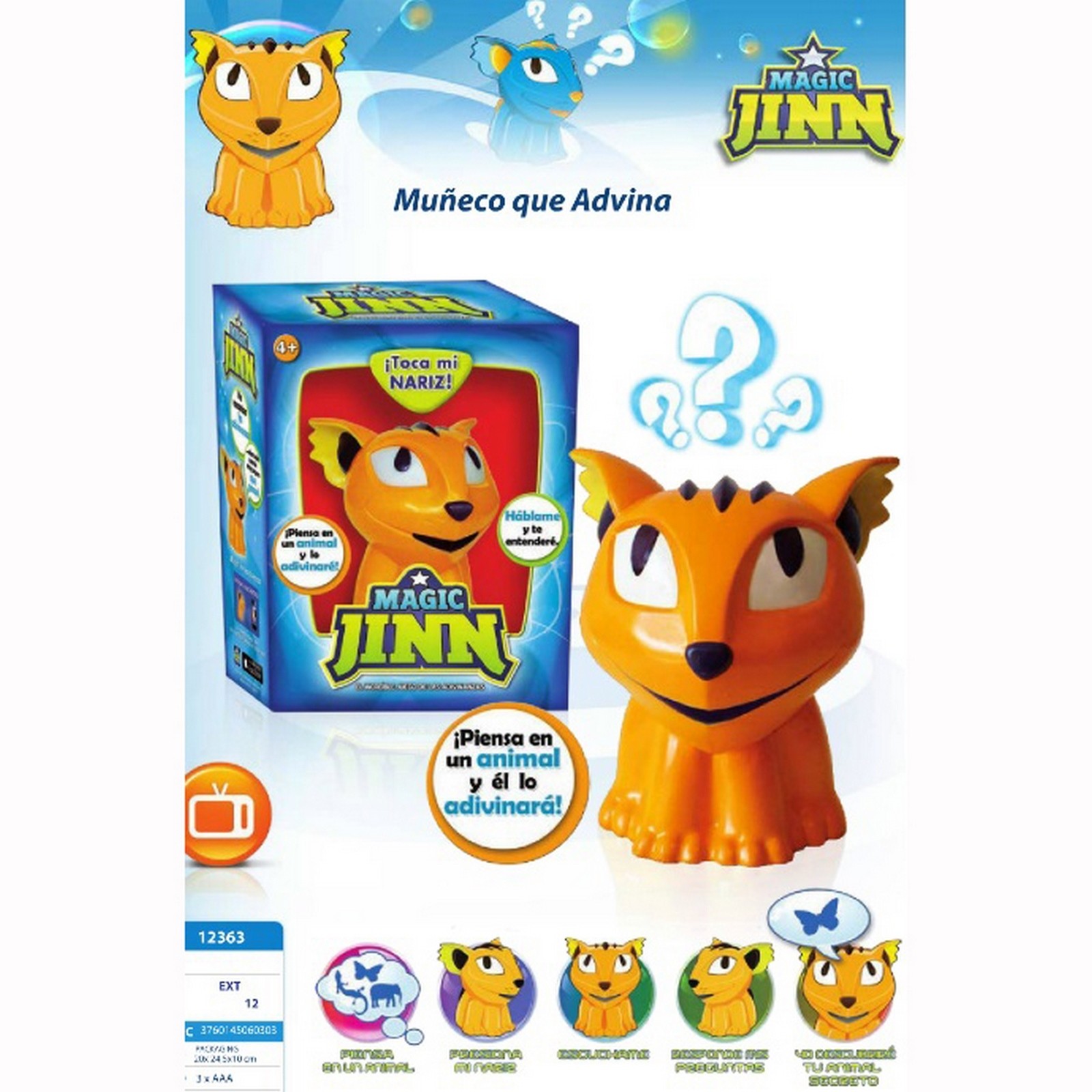 Magic Jinn Gato Adivino Juguete 12363 Magic Jinn Muñeco Que