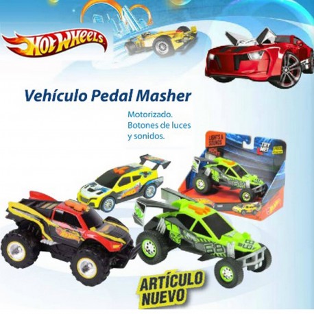 90550 Vehiculo Pedal Con Luz Y Sonido Hot Wheels