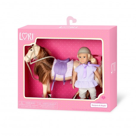 Lo31165Z Muñeca Jinete Marjorie Con Caballo Maple Lori