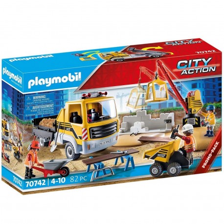 70742 Construcción Con Camión Volquete Playmobil