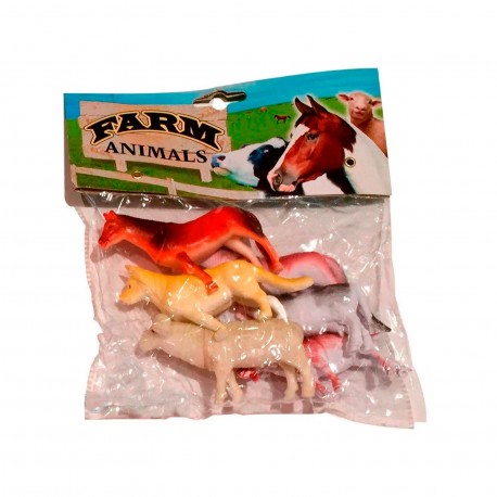Ks50005 Animales Granja Chicos X 6 Bolsa