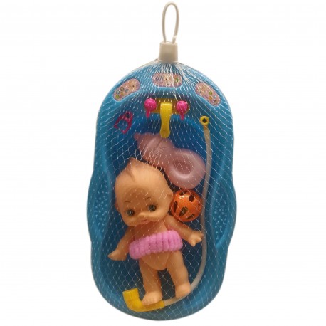 Ab-01554 Bebe Con Bañadera En Bolsa