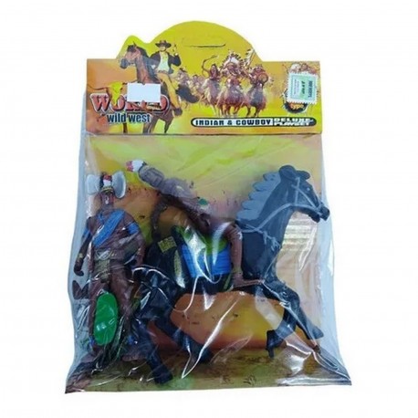 Ba-19550 Muñecos Indio Y Caballo 16X15X5 Cm