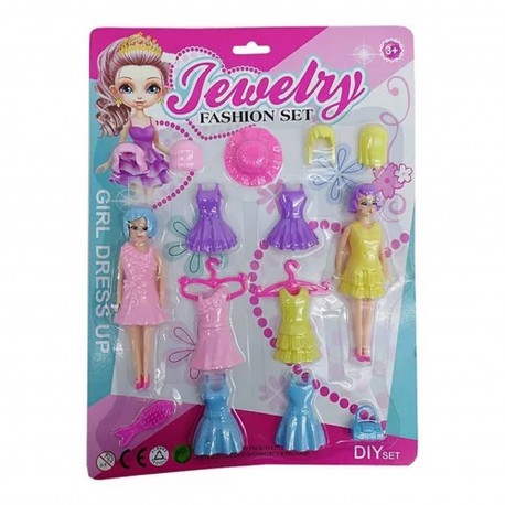 Ba-10535 Muñeca Con Accesorios X 7Piezas Blister