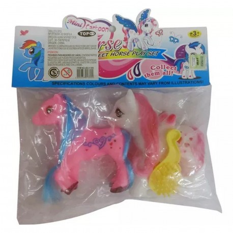 Ab-01369 Pony X 2 Piezas Bolsa 17X11X4 Cm