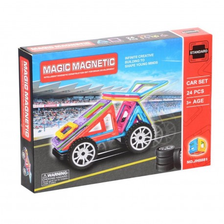 58930 Set De Con Strucción Magnético 24 Piezas Modelo Auto