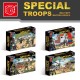 59760 Soldados En Base Militar Con Bloques En Caja