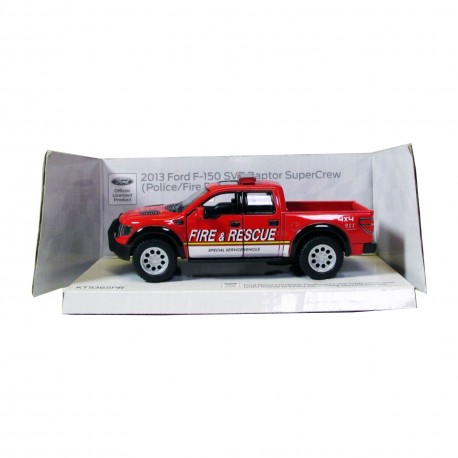 Pu42630 Ford F150 Bombero/Policía 13 Cm Pull Back Escala 1/36