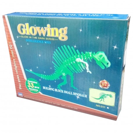 50550 060 Esq. Dinosaurio Para Armar Glow In The Dark