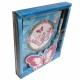 54810 66070 Diario Con Llave Lapiz Mariposa 15X11 Cm 50 Hojas