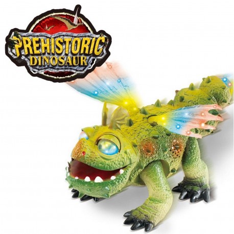 55540 Q9899-063 Dragon Camina Con Luz Y Sonido Caja 30X16 Cm