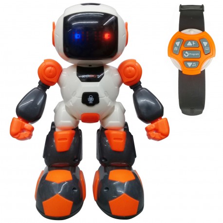 56270 8887-02 Robot Con Luz Sonido Reloj Contol Remoto 3 Colores