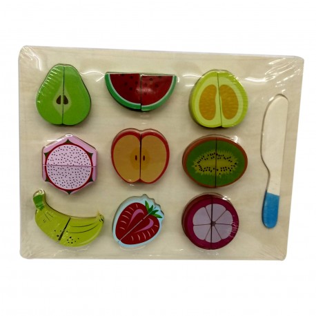 54540 Puzzle Madera Frutas Y Verduras Para Cortar