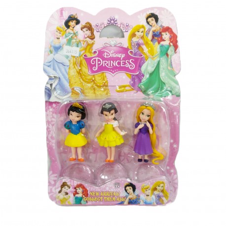 Ept670438 Set 3 Mini Muñecas Princesas 6 Piezas Blister 19*28*4 Cm