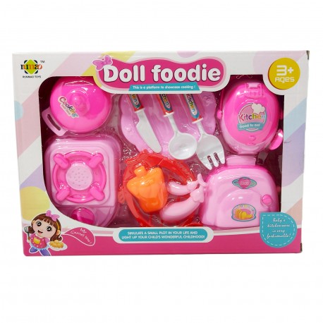 Ab-11357 Set Heladera Hornalla Comida 12 Piezas Caja 32*23Cm