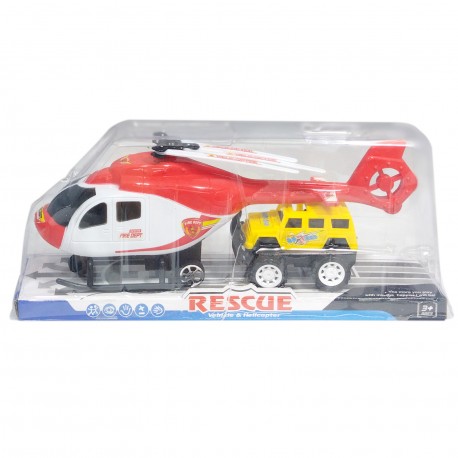 Ab-11249 Helicoptero Pull Back Con Auto Burbuja 34*15*8 Cm