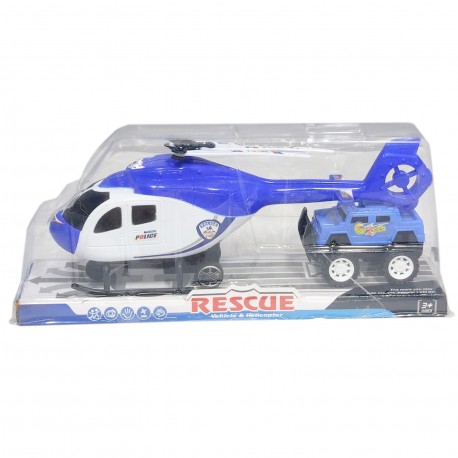 Ab-11251 Helicoptero Pull Back Con Auto Burbuja 34*15*8 Cm
