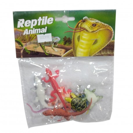 Ab-12206 Reptiles De Goma 10 Piezas Bolsa 20*15.5*2 Cm