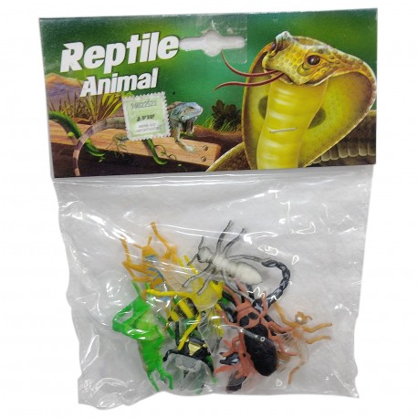 Ab-12205 Insectos De Goma 10 Piezas Bolsa 20*15.5*2 Cm