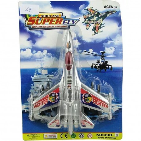Avion D/Guerra 22 Cm Plast Friccion P238655 Blister