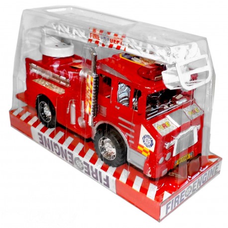 Camion Bombero 22 Cm Con Escalera A Friccion Hwa910904 Burbuja