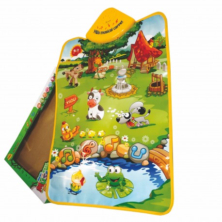 Alfombra Musical Infantil Didactica Animales De Granja Hwa465498 Caja