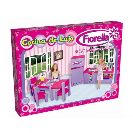 Juego Comedor Con Cocina Para Muñeca Fiorella Caja