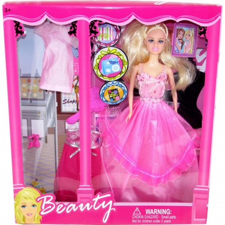 0622-8 Muñeca Flaca Vestido Gala Caja