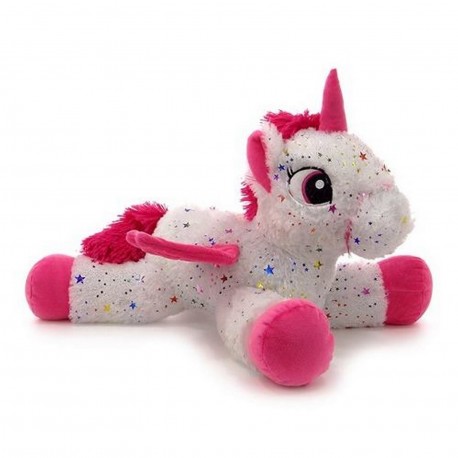 4110 Unicornio Echado Con Estrellitas 45 Cm