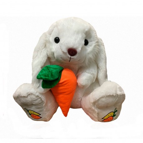 8026 - Coneja Sentada Con Zanahoria 50 Cm