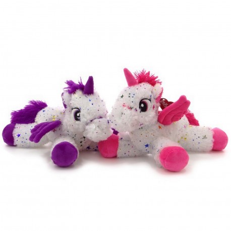 4109 Unicornio Echado Con Estrellitas 32 Cm