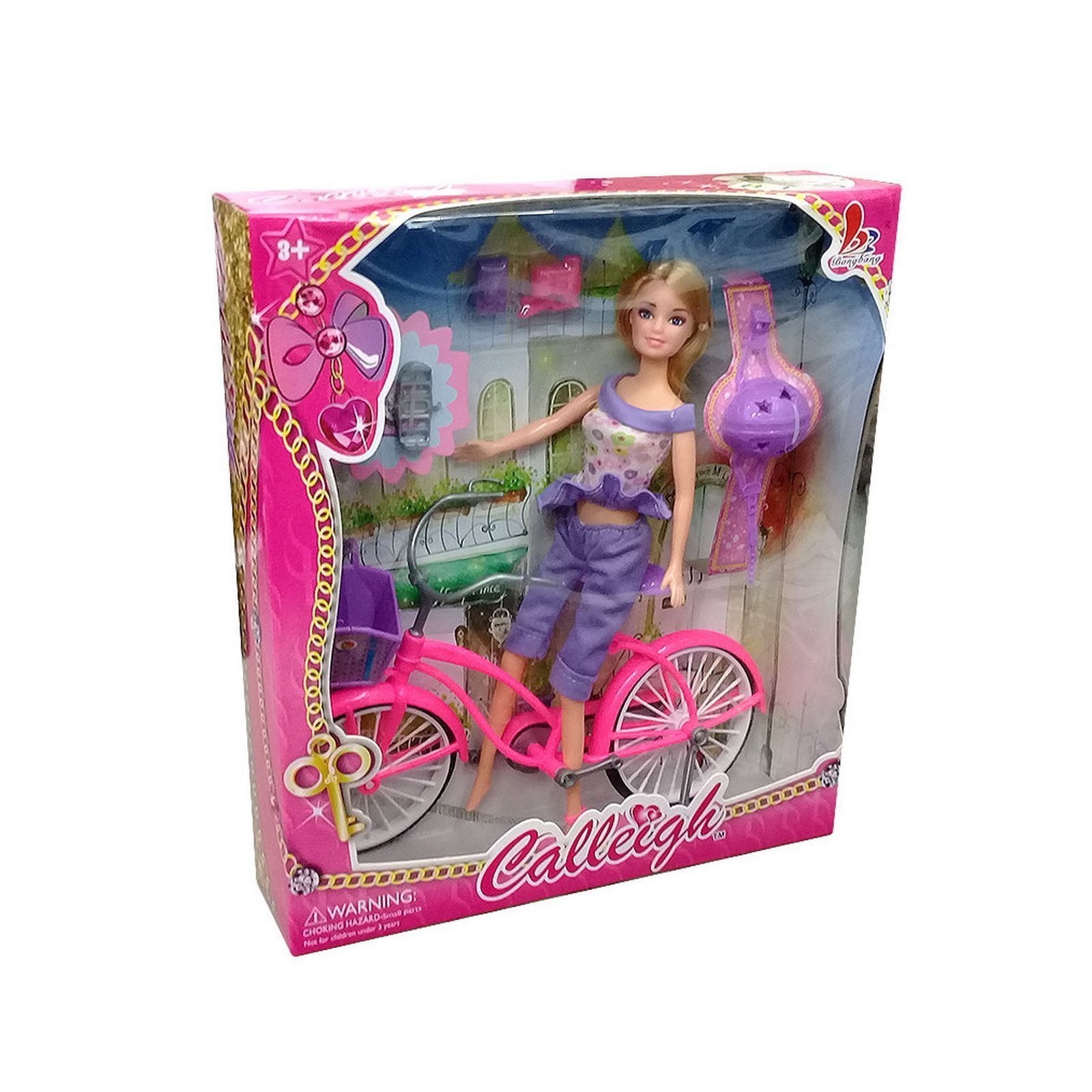 5208 Muñeca Tipo Barbie Con Bicicleta Y Acc Caja