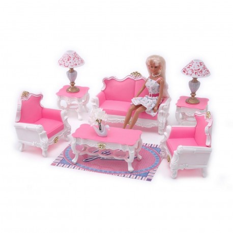 2317 Living Gloria 3 Sillones Con Mesa Ratona