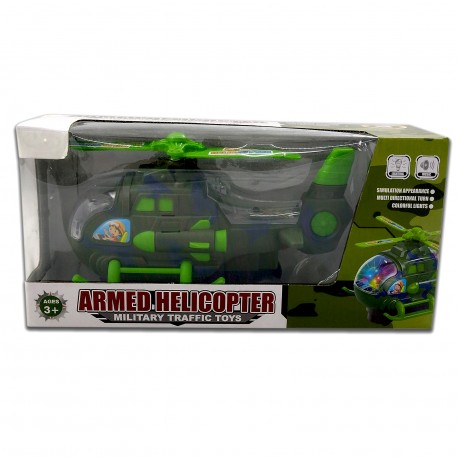 6312/13 Armed Helicoptero Military Traffic Luz Sonido 2 Modelos