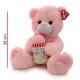 5743 Oso Rosa Y Celeste Con Mamadera 35 Cm 2 Colores
