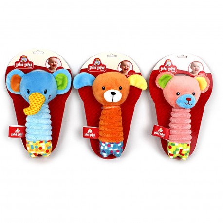 8709 Sonajeros Animalitos 17 Cm 3 Modelos