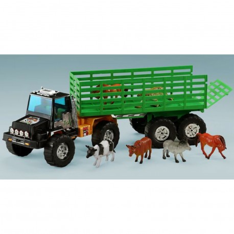 012404 Camion Jaula Bravo Con Animales En Caja