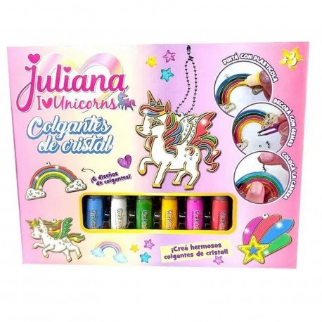 Sisjul071 Juliana I Love Unicorns Colgantes De Cristal Juliana