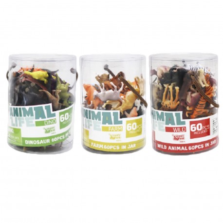 Ik0121 Animal Life Frasco X 60 Granja-Jungla-Dinos