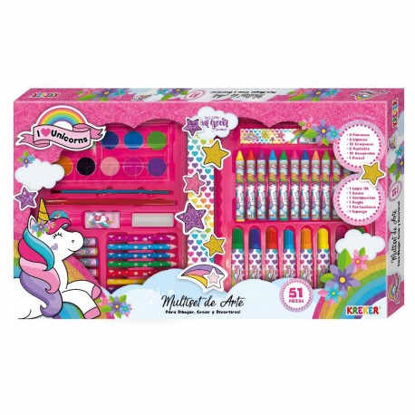 5066 Set Grande De Dibujo X 52 Piezas Unicornio