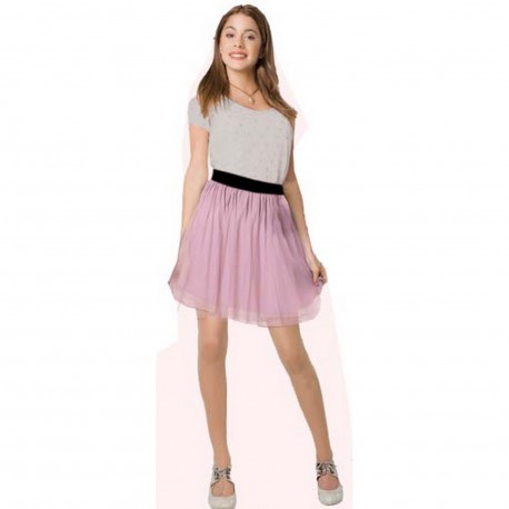 Cad 7605 Disfraz Violetta Plateado Talle 2
