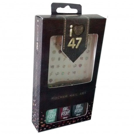 Xqm009 Pack Rocker 3 Esmaltes + Stickers