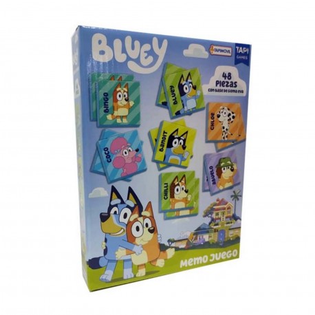 Blu01192 Memo Juego Con Goma De Base Bluey