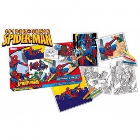 Vsp03206 Colorear Y Borrar Spiderman