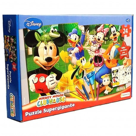 Dch07638 Puzzle Gigante 24 Piezas Con Crayones Disney Club House