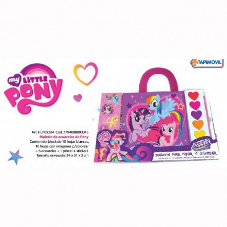 Hlp09304 Maletin Para Crear Y Colorear My Little Pony