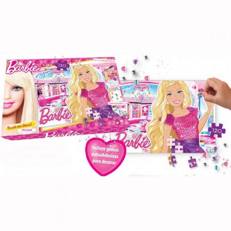 Mbr05583 Puzzle 120 Piezas Con Gemas Barbie