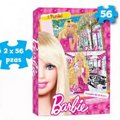 Mbr05584 2 Puzzles De 56 Piezas Cada Uno Barbie
